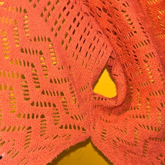 Nine West Rust Open Knit Poncho - Picture 7 of 7